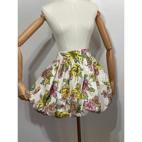 AFRM Freya Floral Bubble Mini Skirt 27 Coquette Ballet Soft Girl Spring Easter - Picture 2 of 12